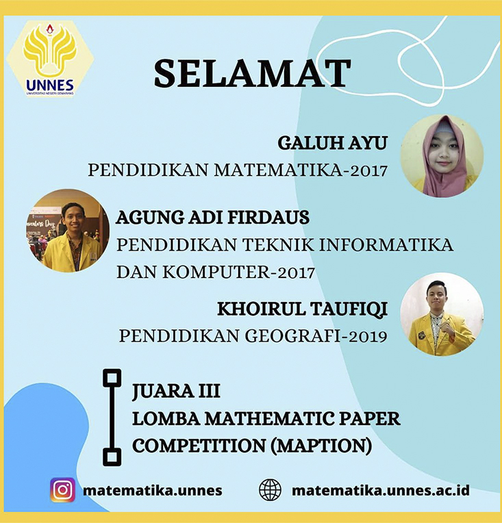 Kolaborasi Mahasiswa UNNES Meraih Juara 3 MAPTION