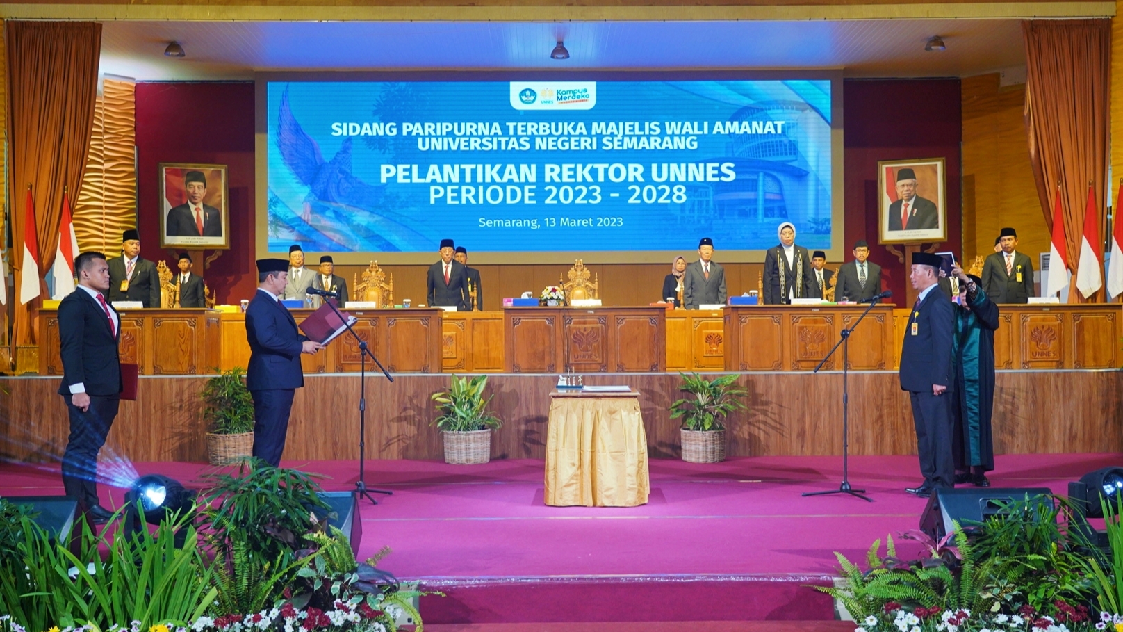 MWA UNNES Lantik Prof Dr S Martono MSi Sebagai Rektor UNNES Periode 2023-2028