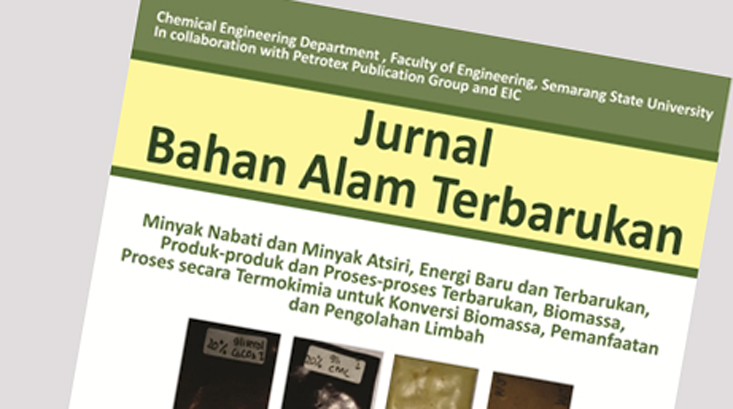 Jurnal Ilmiah “Bahan Alam Terbarukan” Terakreditasi B